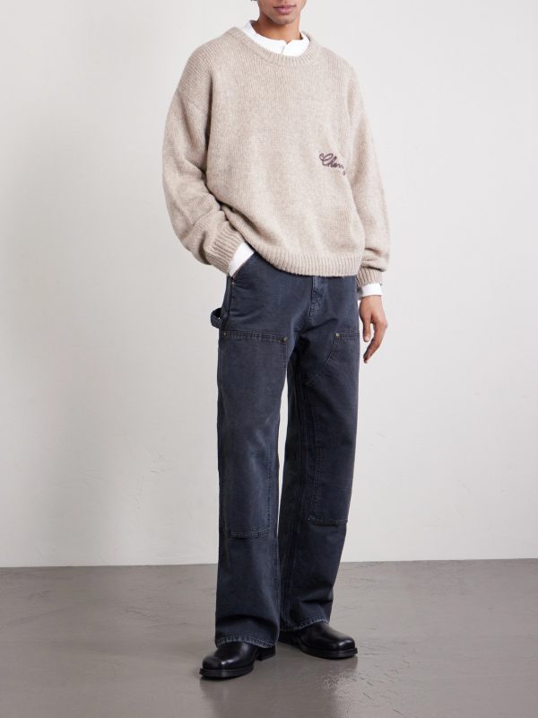 Logo-Embroidered Alpaca-Blend Sweater - OU Logo-Embroidered Alpaca-Blend Sweater - OU