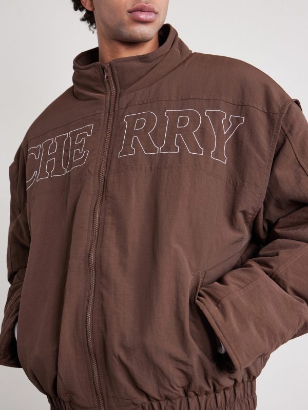 Pit Crew Logo-Embroidered Padded Nylon Jacket - CU Pit Crew Logo-Embroidered Padded Nylon Jacket - CU