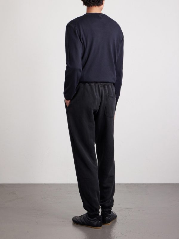 Tapered Logo-Embroidered Cotton-Jersey Sweatpants - BK Tapered Logo-Embroidered Cotton-Jersey Sweatpants - BK