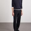 Tapered Logo-Embroidered Cotton-Jersey Sweatpants - OU Tapered Logo-Embroidered Cotton-Jersey Sweatpants - OU