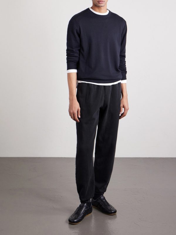Tapered Logo-Embroidered Cotton-Jersey Sweatpants - OU Tapered Logo-Embroidered Cotton-Jersey Sweatpants - OU