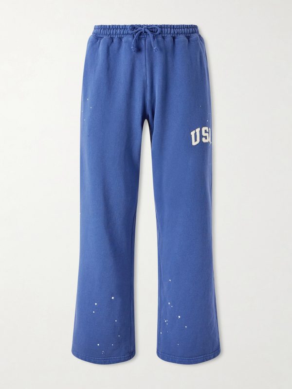 USA Parachute Appliquéd Cotton Sweatpants USA Parachute Appliquéd Cotton Sweatpants