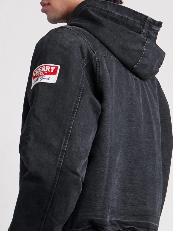 Logo-Appliquéd Cotton-Canvas Hooded Jacket - CU