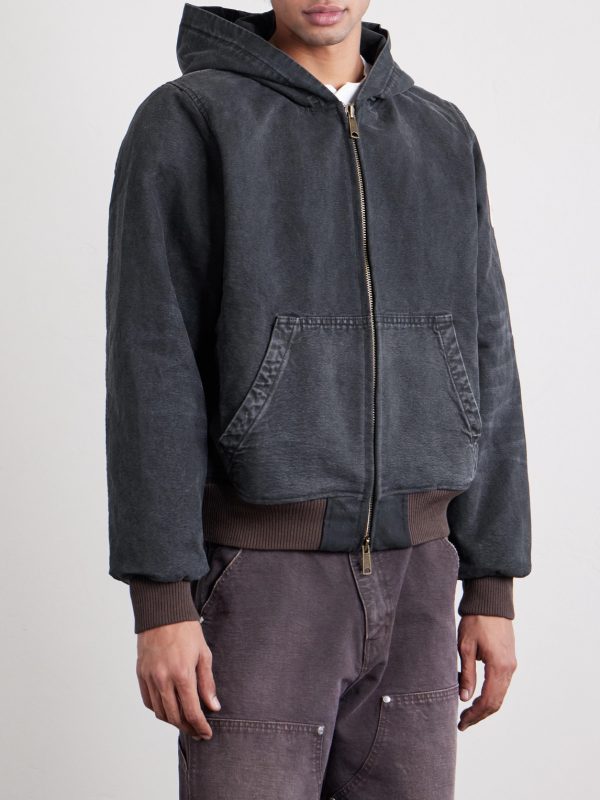 Logo-Appliquéd Cotton-Canvas Hooded Jacket - FR