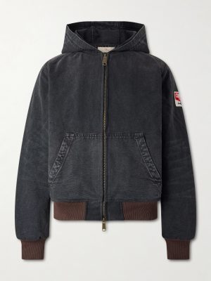 Logo-Appliquéd Cotton-Canvas Hooded Jacket