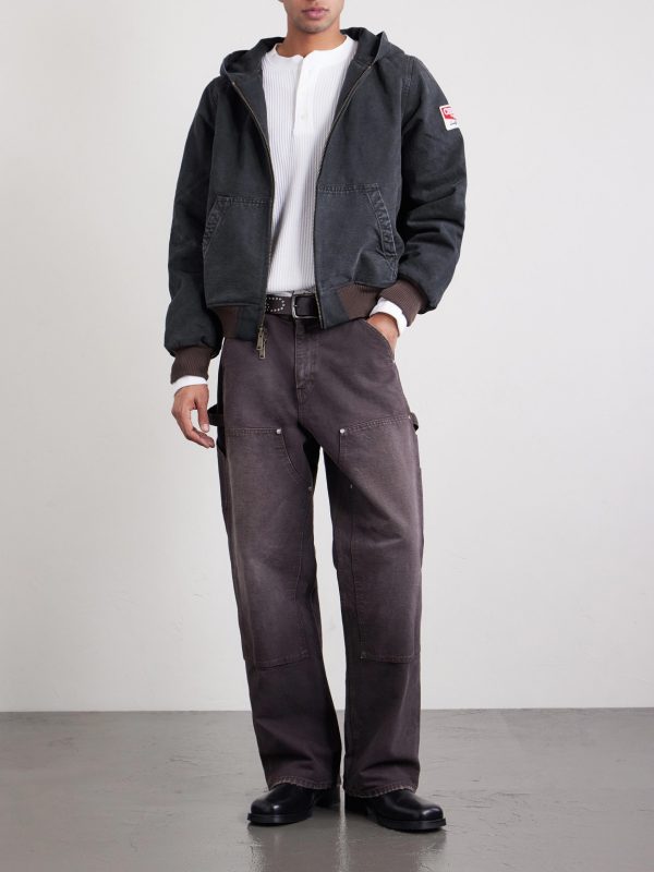 Logo-Appliquéd Cotton-Canvas Hooded Jacket - OU