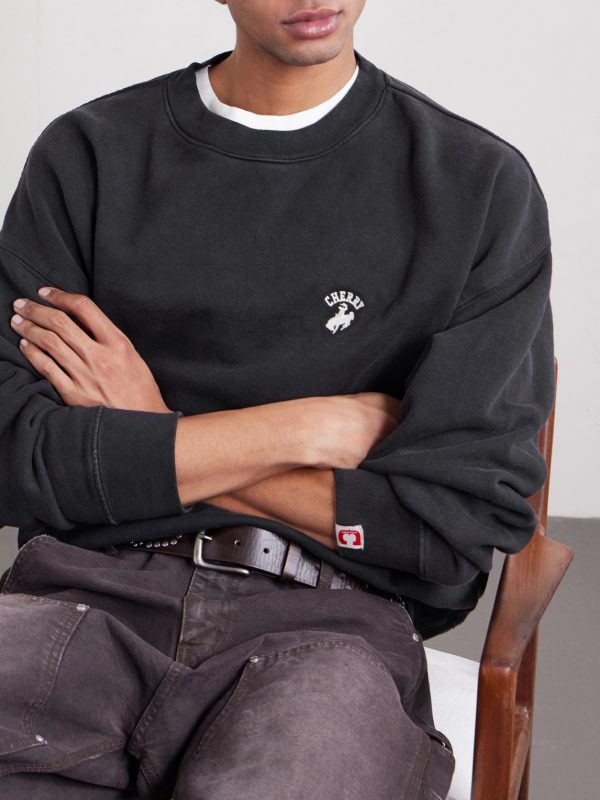 Western Athletic Logo-Embroidered Cotton-Fleece Sweatshirt - CU Western Athletic Logo-Embroidered Cotton-Fleece Sweatshirt - CU