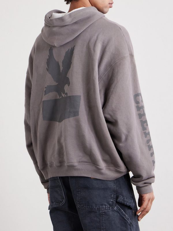 Sun Faded Thermal Cotton-Fleece Hoodie - BK Sun Faded Thermal Cotton-Fleece Hoodie - BK