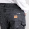 Wide-Leg Double-Knee Distressed Jeans - CU