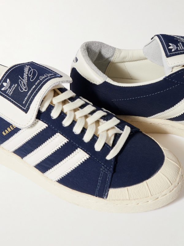 + Willy Chavarria Jabbar Leather-Trimmed Shell Sneakers - CU