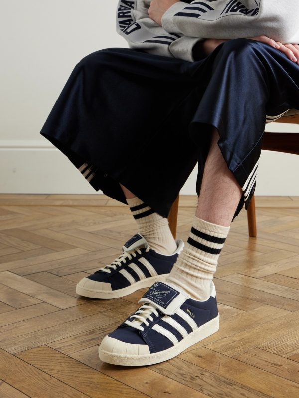 + Willy Chavarria Jabbar Leather-Trimmed Shell Sneakers - OU