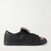 + Willy Chavarria Jabbar Leopard-Print Pony Hair-Trimmed Leather Sneakers