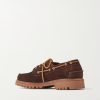 Ranger Camp Moc Leather-Trimmed Suede Boat Shoes - BK