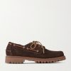 Ranger Camp Moc Leather-Trimmed Suede Boat Shoes