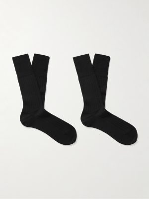 Finest Two-Pack Ribbed Cashmere-Blend Socks Finest Two-Pack Ribbed Cashmere-Blend Socks