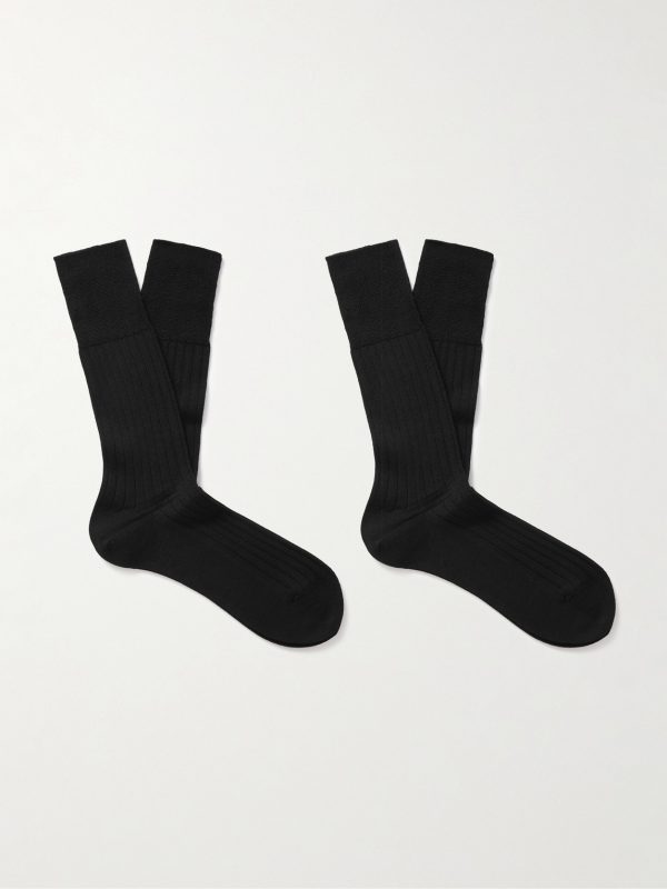 Finest Two-Pack Ribbed Cashmere-Blend Socks