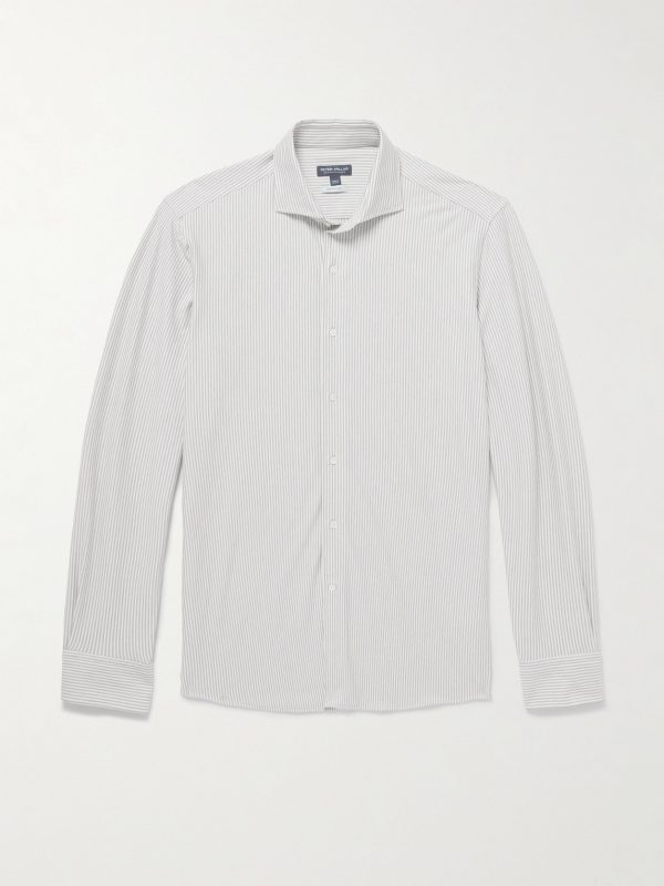 Excursionist Flex Slim-Fit Striped Cotton-Blend Shirt Excursionist Flex Slim-Fit Striped Cotton-Blend Shirt