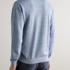 Barlow Merino Wool, Linen and Cotton-Blend Half-Zip Sweater - BK Barlow Merino Wool, Linen and Cotton-Blend Half-Zip Sweater - BK