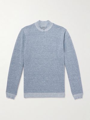 Barlow Merino Wool, Linen and Cotton-Blend Half-Zip Sweater Barlow Merino Wool, Linen and Cotton-Blend Half-Zip Sweater