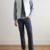 Barlow Merino Wool, Linen and Cotton-Blend Half-Zip Sweater - OU Barlow Merino Wool, Linen and Cotton-Blend Half-Zip Sweater - OU
