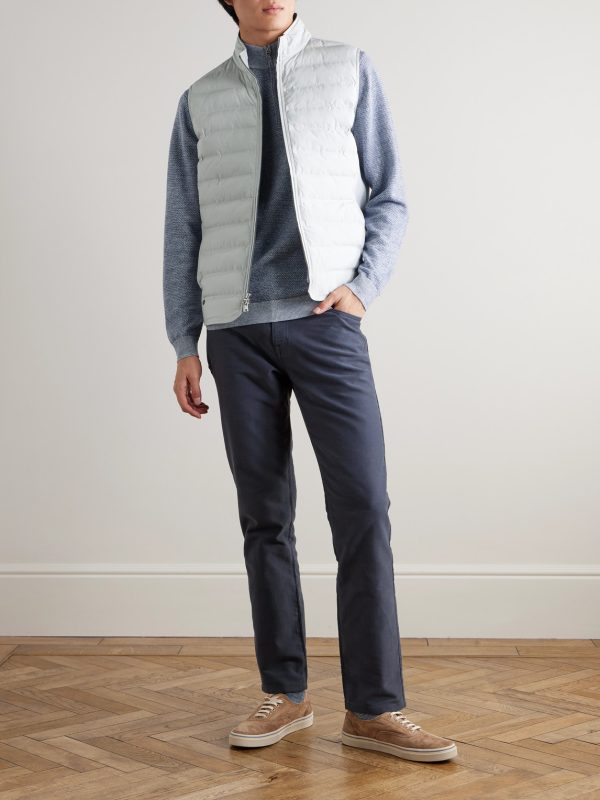 Barlow Merino Wool, Linen and Cotton-Blend Half-Zip Sweater - OU Barlow Merino Wool, Linen and Cotton-Blend Half-Zip Sweater - OU