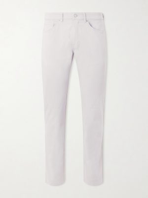 Signature Straight-Leg Cotton-Blend Sateen Trousers Signature Straight-Leg Cotton-Blend Sateen Trousers