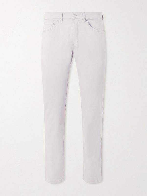 Signature Straight-Leg Cotton-Blend Sateen Trousers Signature Straight-Leg Cotton-Blend Sateen Trousers