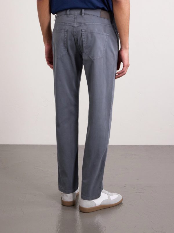 Signature Straight-Leg Cotton-Blend Sateen Trousers - BK Signature Straight-Leg Cotton-Blend Sateen Trousers - BK