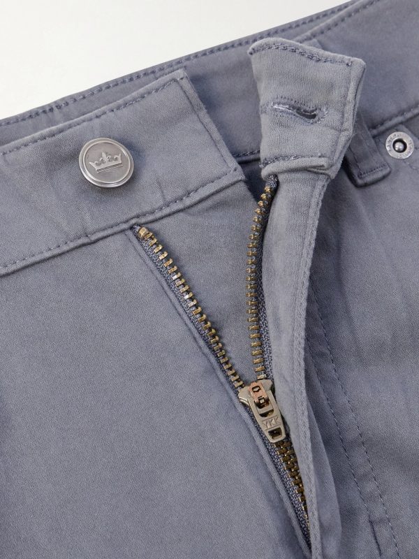 Signature Straight-Leg Cotton-Blend Sateen Trousers - E1 Signature Straight-Leg Cotton-Blend Sateen Trousers - E1