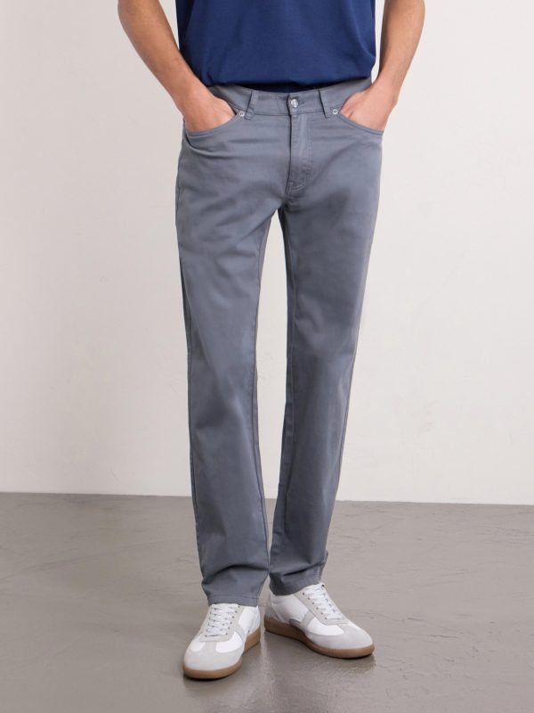 Signature Straight-Leg Cotton-Blend Sateen Trousers - FR Signature Straight-Leg Cotton-Blend Sateen Trousers - FR