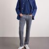 Signature Straight-Leg Cotton-Blend Sateen Trousers - OU Signature Straight-Leg Cotton-Blend Sateen Trousers - OU