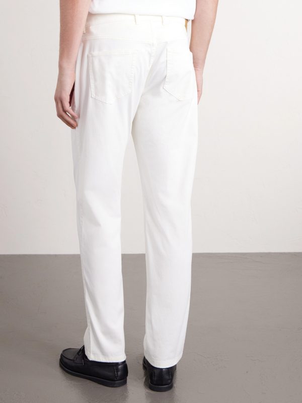 Signature Straight-Leg Cotton-Blend Sateen Trousers - BK