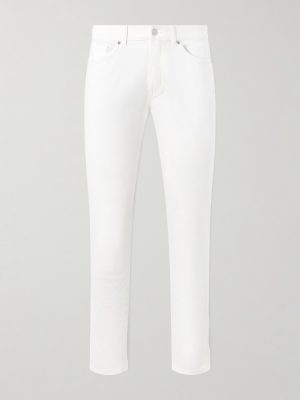 Signature Straight-Leg Cotton-Blend Sateen Trousers Signature Straight-Leg Cotton-Blend Sateen Trousers