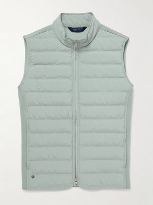 Winsome Hybrid Quilted Striped Shell and Piqué Gilet Winsome Hybrid Quilted Striped Shell and Piqué Gilet