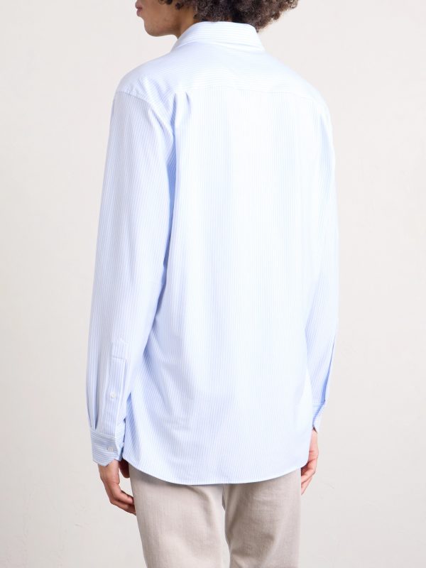 Excursionist Flex Slim-Fit Striped Cotton-Blend Shirt - BK Excursionist Flex Slim-Fit Striped Cotton-Blend Shirt - BK