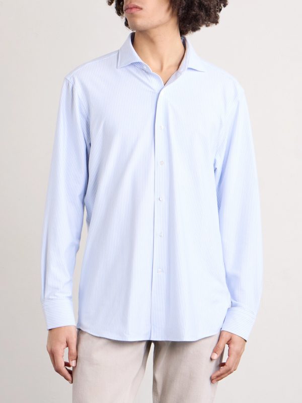 Excursionist Flex Slim-Fit Striped Cotton-Blend Shirt - FR Excursionist Flex Slim-Fit Striped Cotton-Blend Shirt - FR