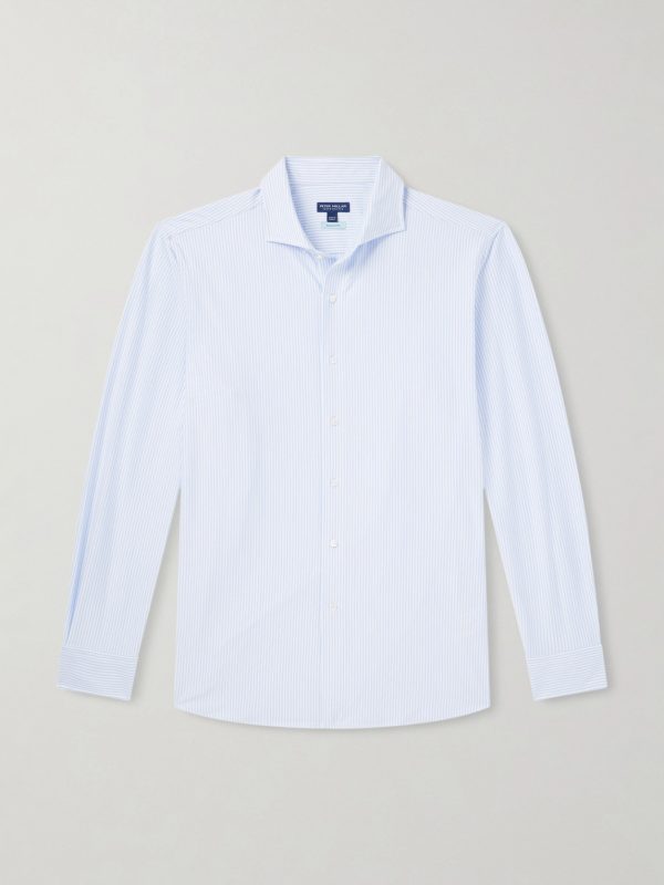 Excursionist Flex Slim-Fit Striped Cotton-Blend Shirt Excursionist Flex Slim-Fit Striped Cotton-Blend Shirt