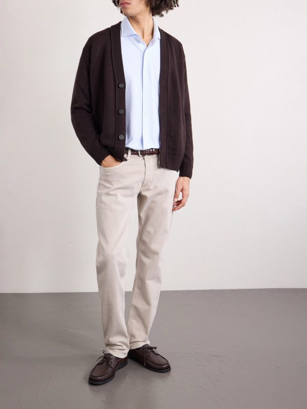 Excursionist Flex Slim-Fit Striped Cotton-Blend Shirt - OU Excursionist Flex Slim-Fit Striped Cotton-Blend Shirt - OU