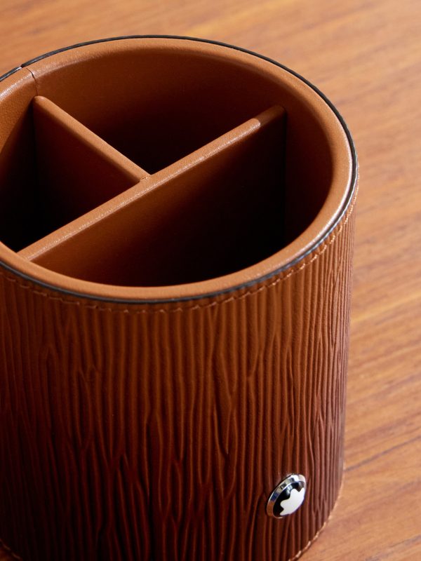Logo-Appliquéd Textured-Leather Tray - CU Logo-Appliquéd Textured-Leather Tray - CU