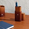 2-Pen Texured-Leather Pouch - OU 2-Pen Texured-Leather Pouch - OU