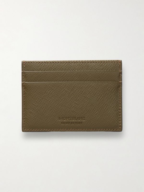 Sartorial Cross-Grain Leather Cardholder - BK