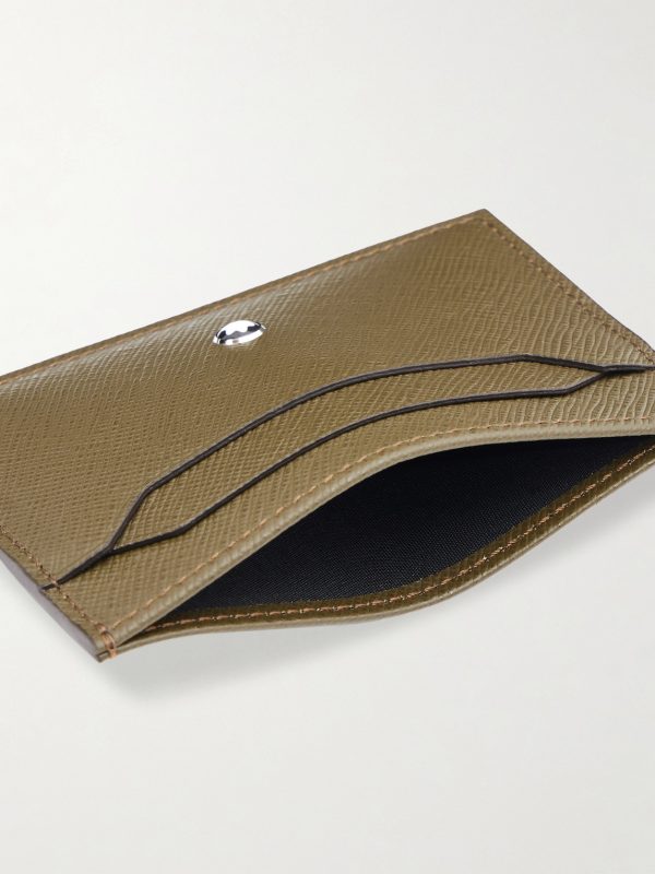 Sartorial Cross-Grain Leather Cardholder - E1