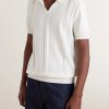 Cable-Knit Cotton Polo Shirt - FR Cable-Knit Cotton Polo Shirt - FR