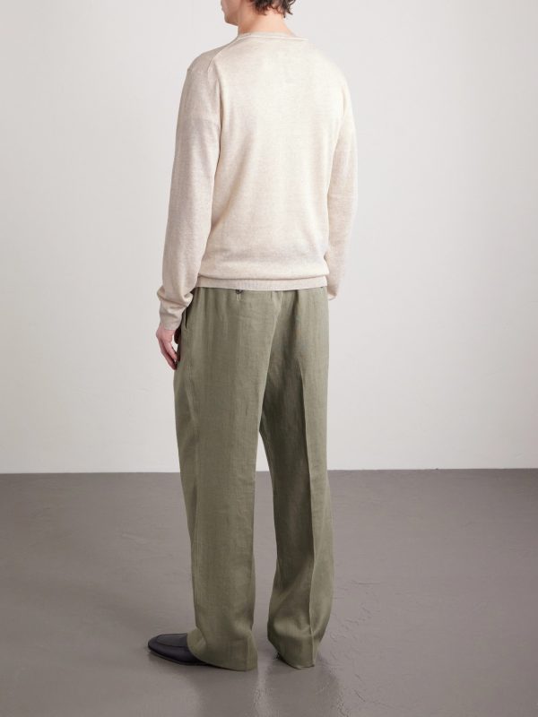 Linen and Cotton-Blend Sweater - BK Linen and Cotton-Blend Sweater - BK