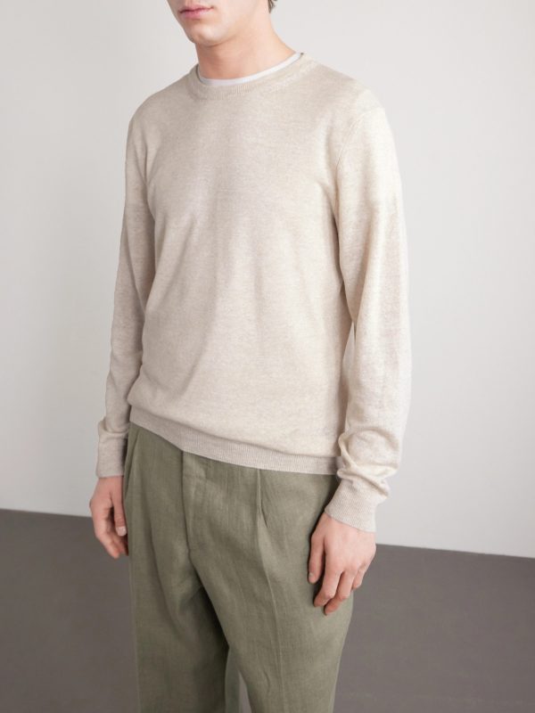 Linen and Cotton-Blend Sweater - FR Linen and Cotton-Blend Sweater - FR
