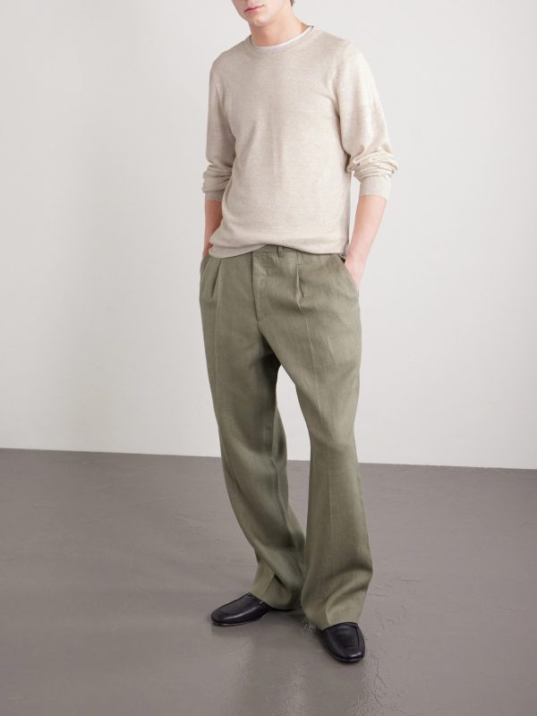 Linen and Cotton-Blend Sweater - OU Linen and Cotton-Blend Sweater - OU