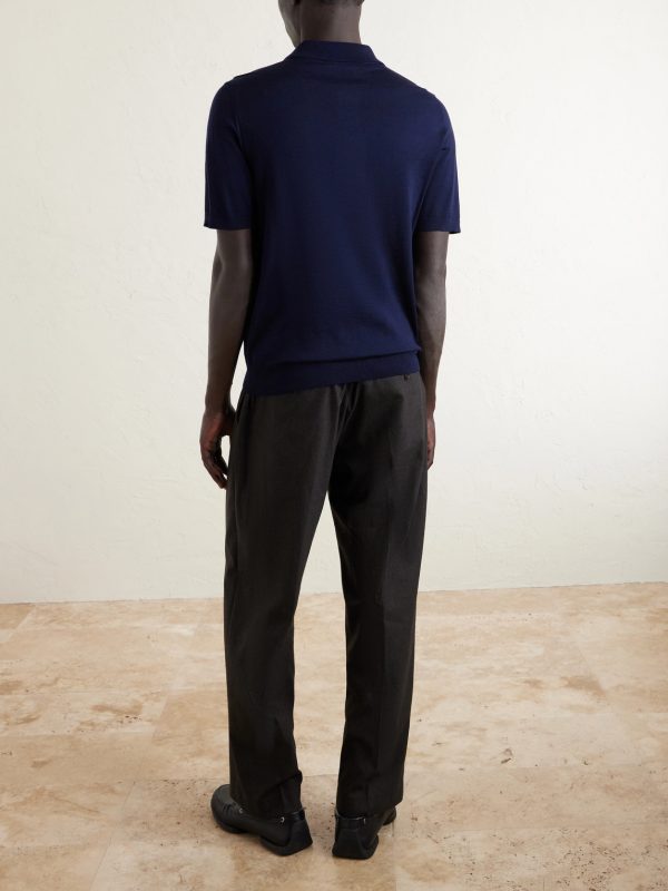 Merino Wool Polo Shirt - BK Merino Wool Polo Shirt - BK