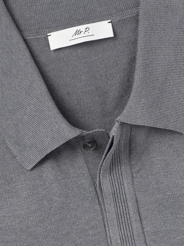 Silk and Cotton-Blend Polo Shirt - E1 Silk and Cotton-Blend Polo Shirt - E1