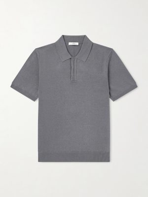 Silk and Cotton-Blend Polo Shirt Silk and Cotton-Blend Polo Shirt