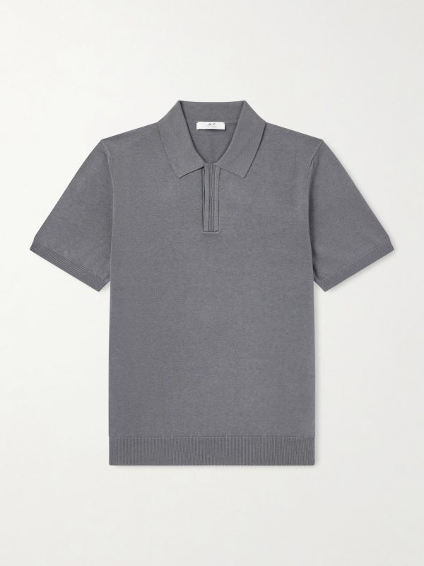 Silk and Cotton-Blend Polo Shirt Silk and Cotton-Blend Polo Shirt
